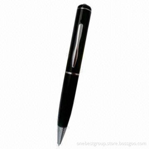 Body worn pen camera DVR with built-in safe battery power for covert operation